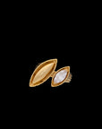 Pietre Double Ring - Large - Gold/White Topaz