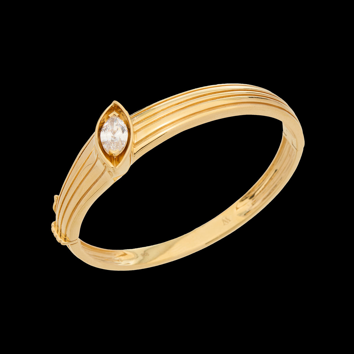 Pietre Bangle - Gold White Topaz