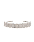 Ray of Light -  Quatrum Cuff  Silver - White Pave Diamonds