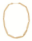Ray of Light Link Caged  Necklace -Gold