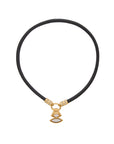 Pietre Double  Pendant - Small Gem/Pave