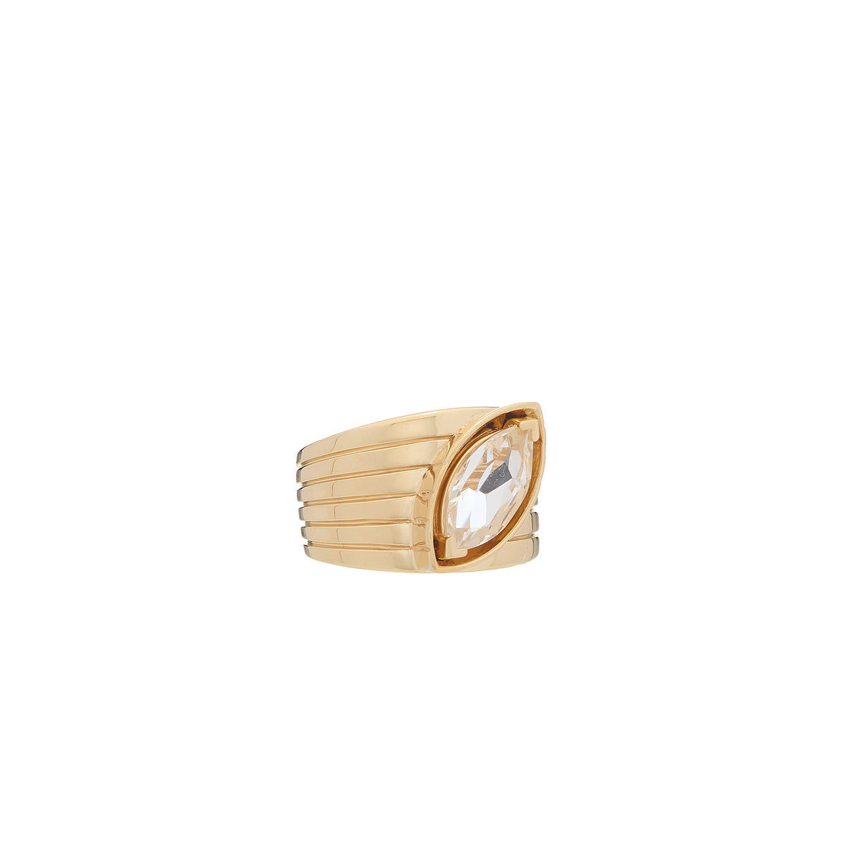 Pietre Wide Band Ring - Medium -White Topaz