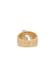Pietre Wide Band Ring - Medium -White Topaz