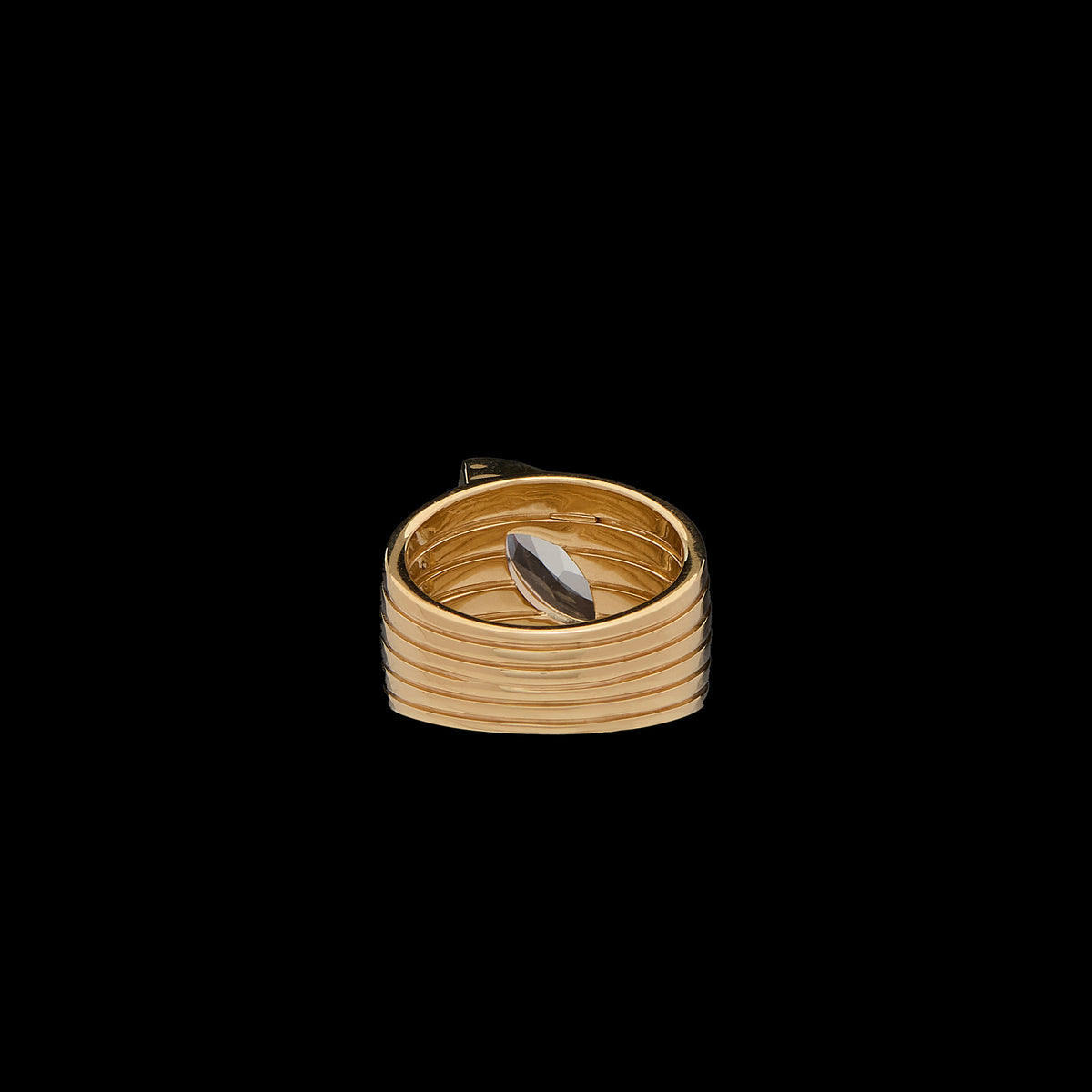 Pietre Wide Band Ring - Medium -White Topaz