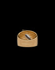 Pietre Wide Band Ring - Medium -White Topaz