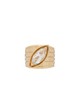 Pietre Wide Band Ring - Large - White Topaz