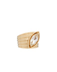 Pietre Wide Band Ring - Large - White Topaz