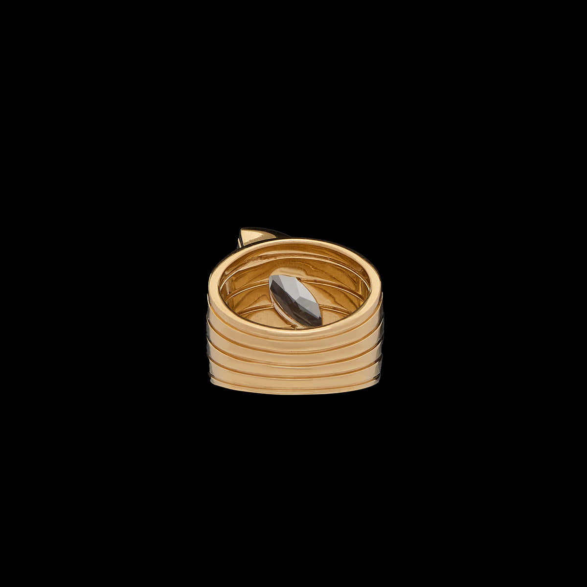 Pietre Wide Band Ring - Large - White Topaz