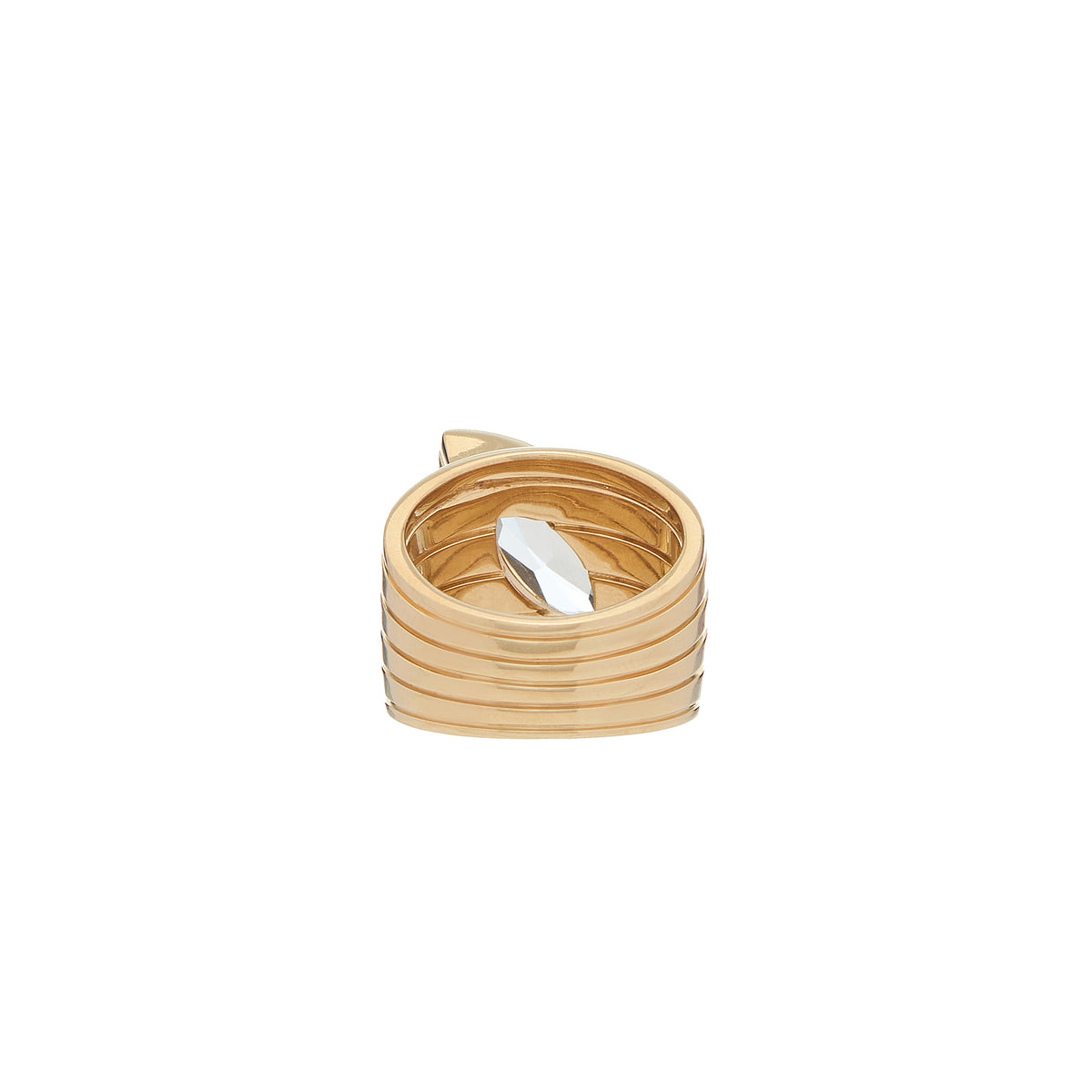 Pietre Wide Band Ring - Large - White Topaz