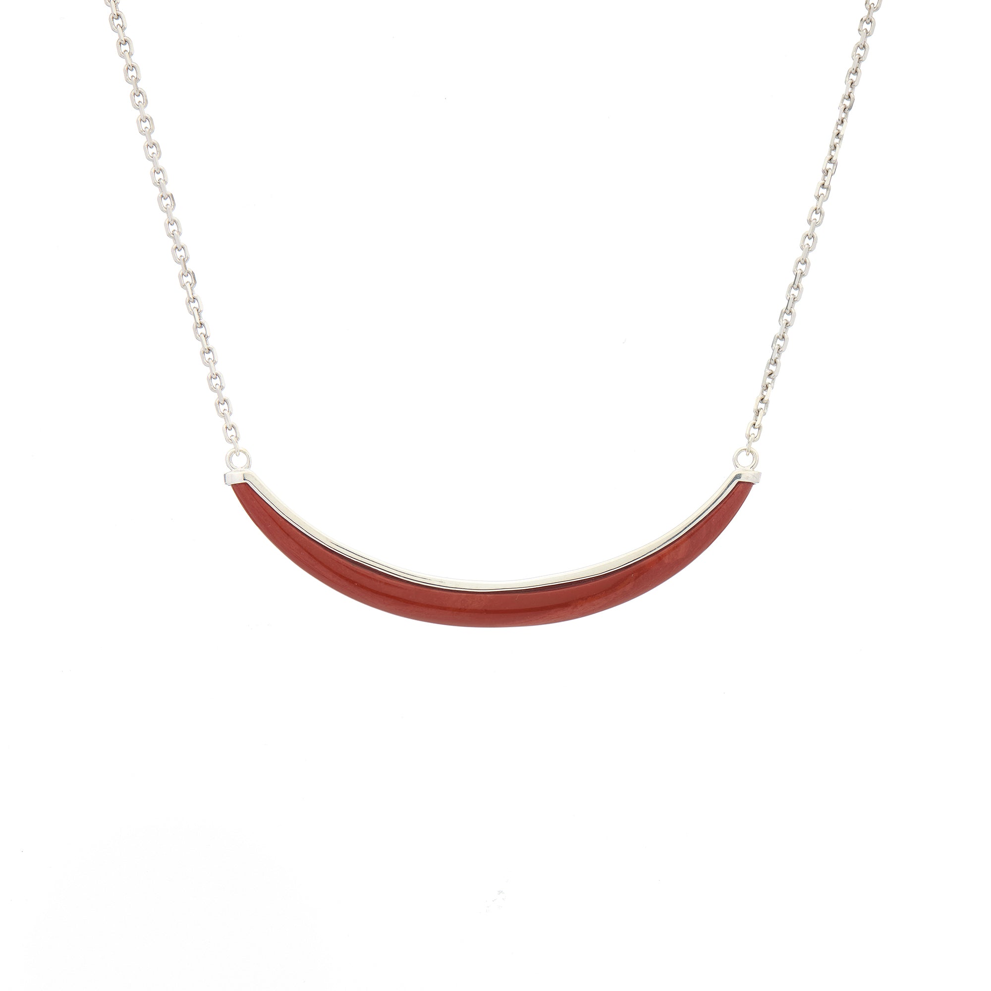 Luna Necklace - Silver Jasper