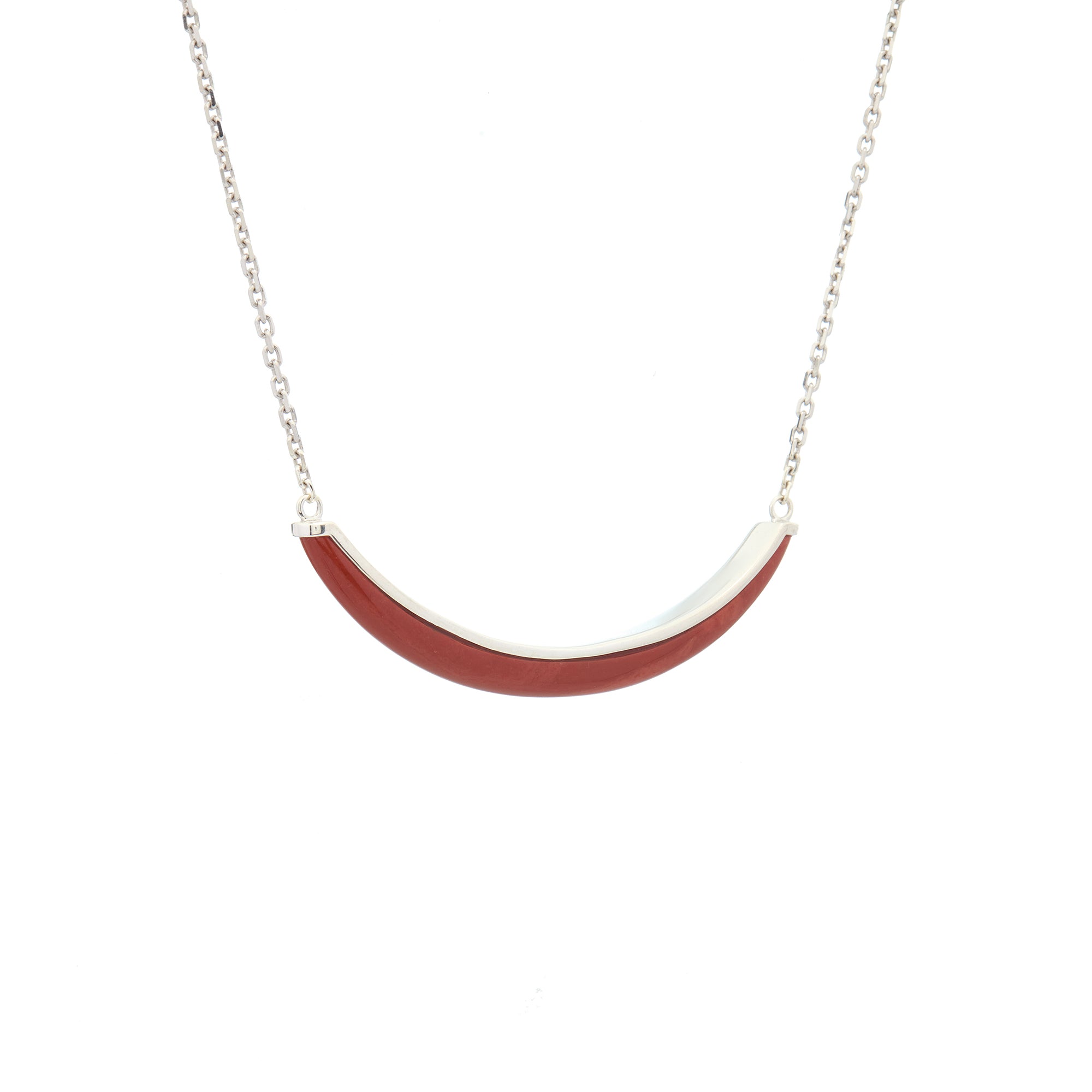 Luna Necklace - Silver Jasper