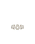 Doppia Mini Luna  Band - Silver White Diamond  Pave
