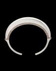 Luna Cuff - Silver Brown Diamond Detail