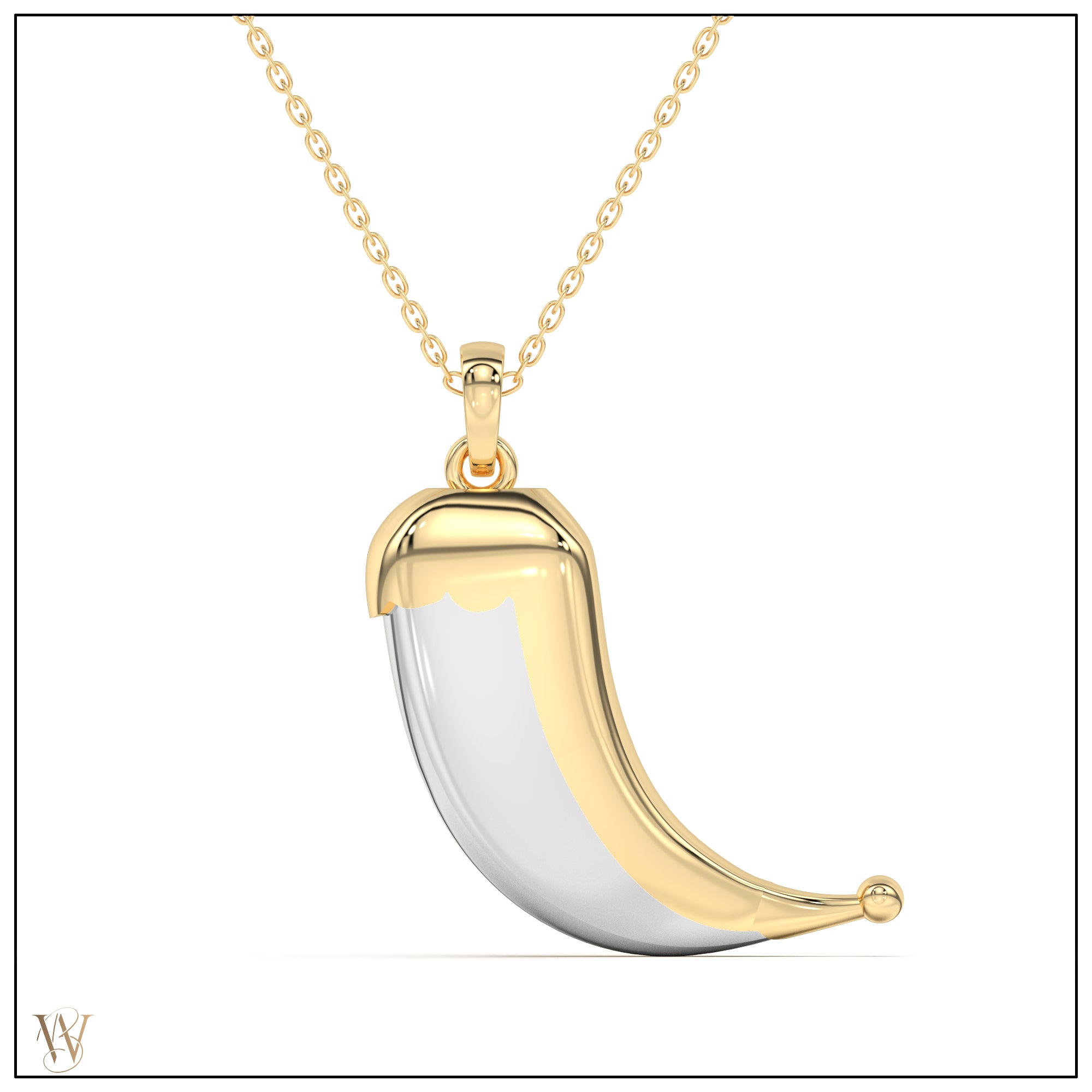 Wyld Dorian Horn - Yellow Gold and White Gold