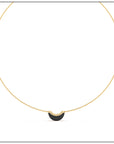 Luna Mini Wire Necklace - Onyx