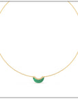 Luna Mini Wire Necklace - Malachite