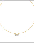 Luna Mini Wire Necklace - White & Yellow Gold