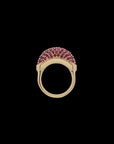 Luna Mini Ring- Gold Diamond Ruby  Pave